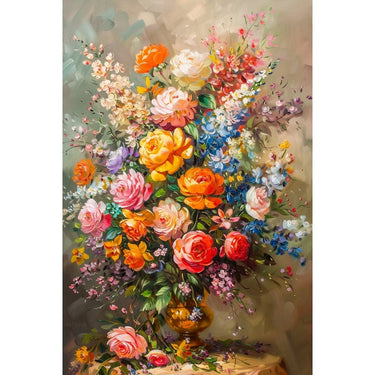 tableau bouquet fleurs